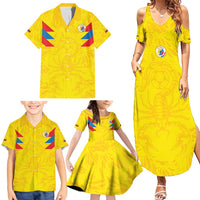 Colombia Rene Higuita Scorpion Kick Family Matching Summer Maxi Dress and Hawaiian Shirt Home Retro 1995 Goalkeeper Legend - Wonder Print Shop