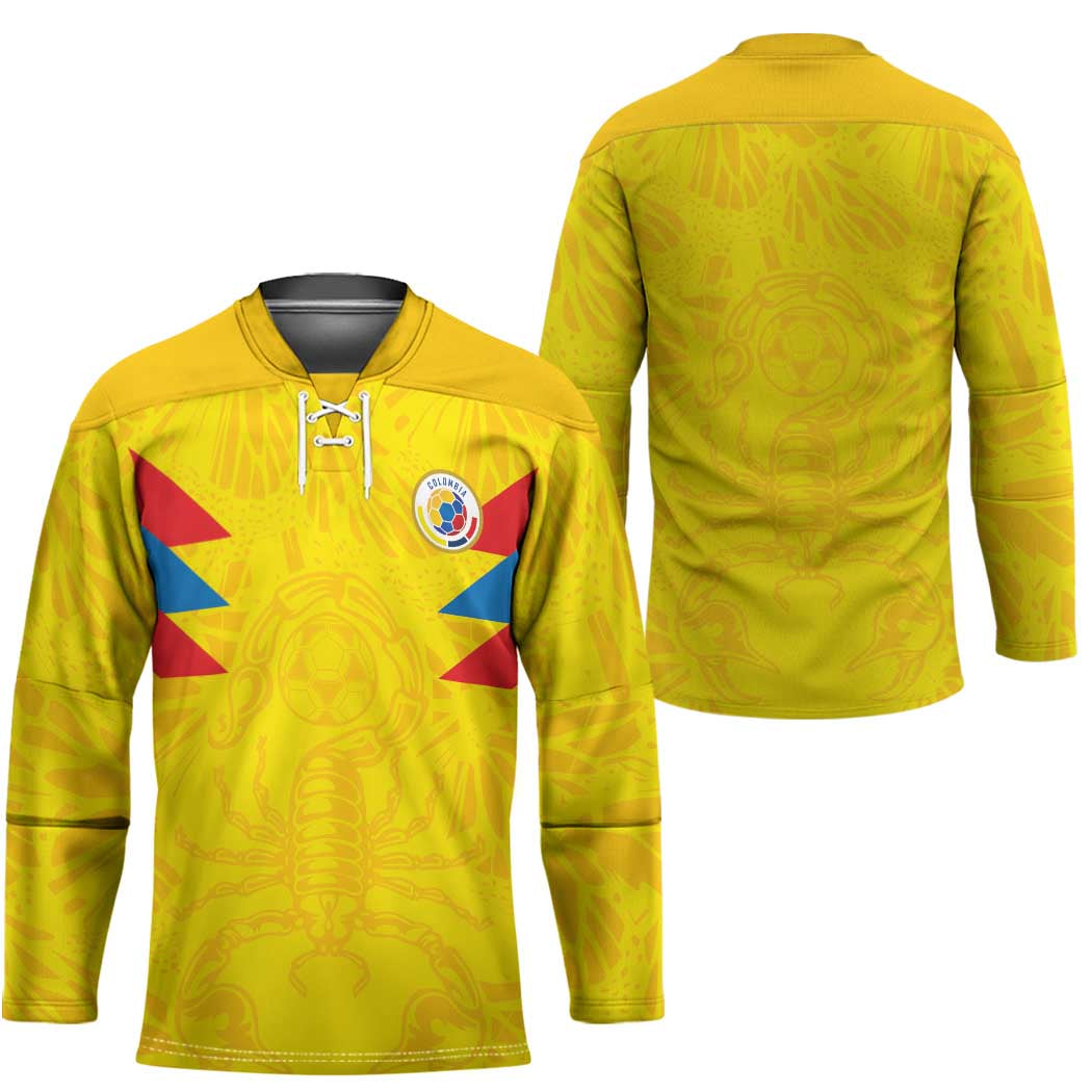 Colombia Rene Higuita Scorpion Kick Hockey Jersey Home Retro 1995 Goalkeeper Legend - Wonder Print Shop