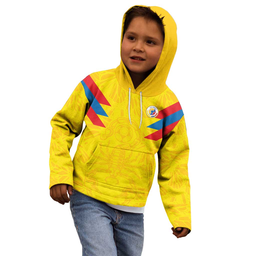 Colombia Rene Higuita Scorpion Kick Kid Hoodie Home Retro 1995 Goalkeeper Legend - Wonder Print Shop