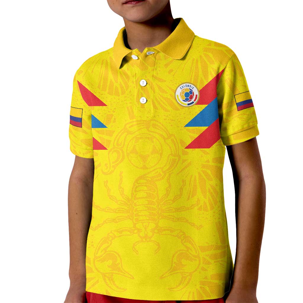 Colombia Rene Higuita Scorpion Kick Kid Polo Shirt Home Retro 1995 Goalkeeper Legend - Wonder Print Shop