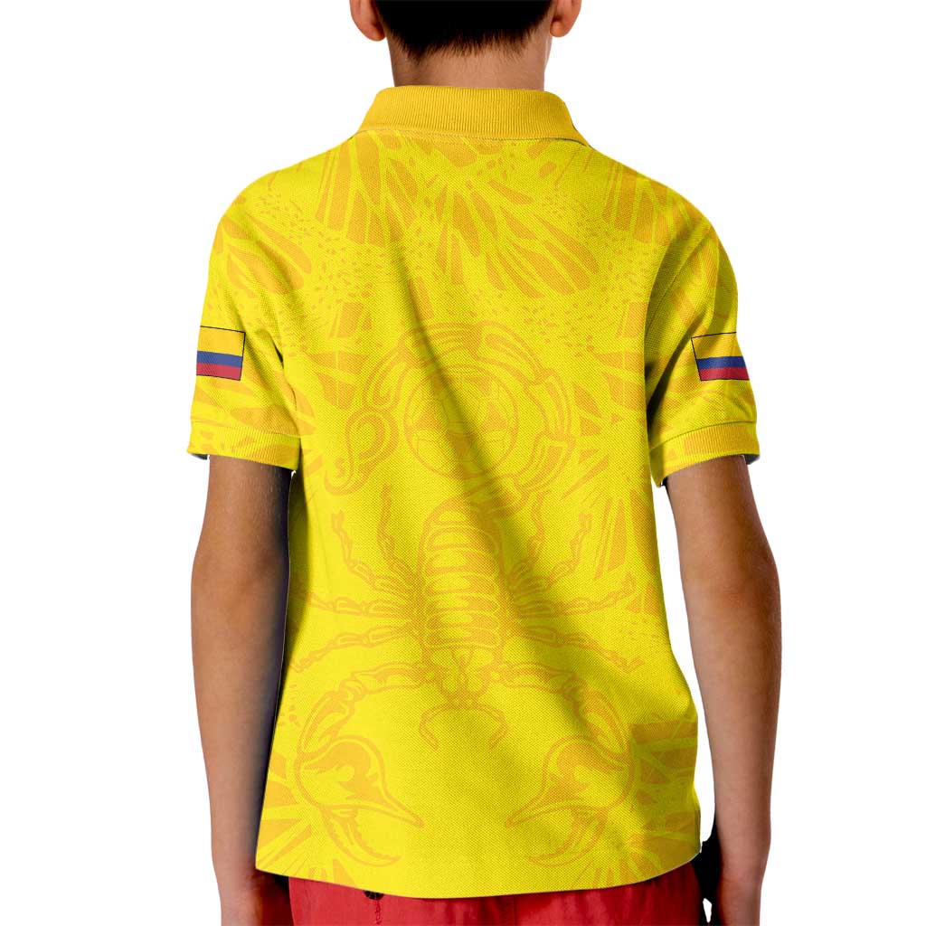 Colombia Rene Higuita Scorpion Kick Kid Polo Shirt Home Retro 1995 Goalkeeper Legend - Wonder Print Shop
