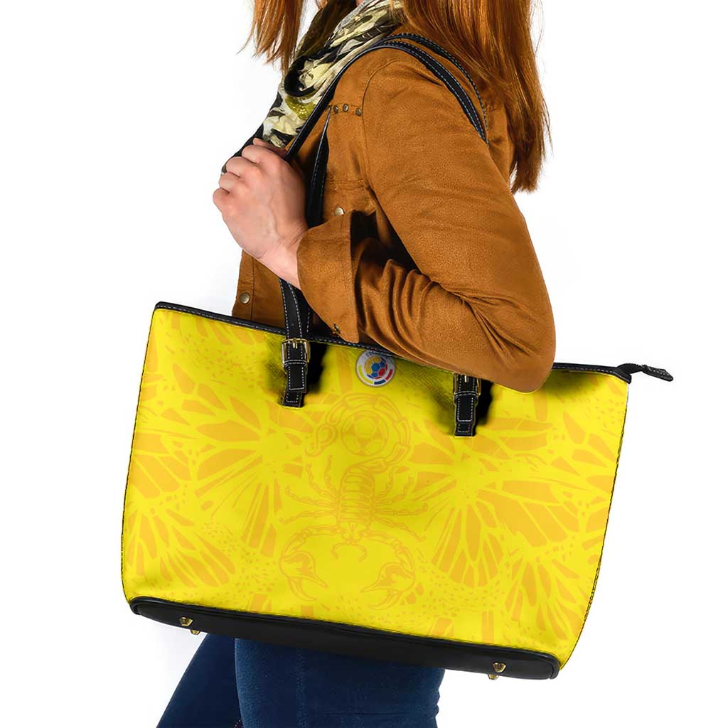Colombia Rene Higuita Scorpion Kick Leather Tote Bag Home Retro 1995 Goalkeeper Legend - Wonder Print Shop