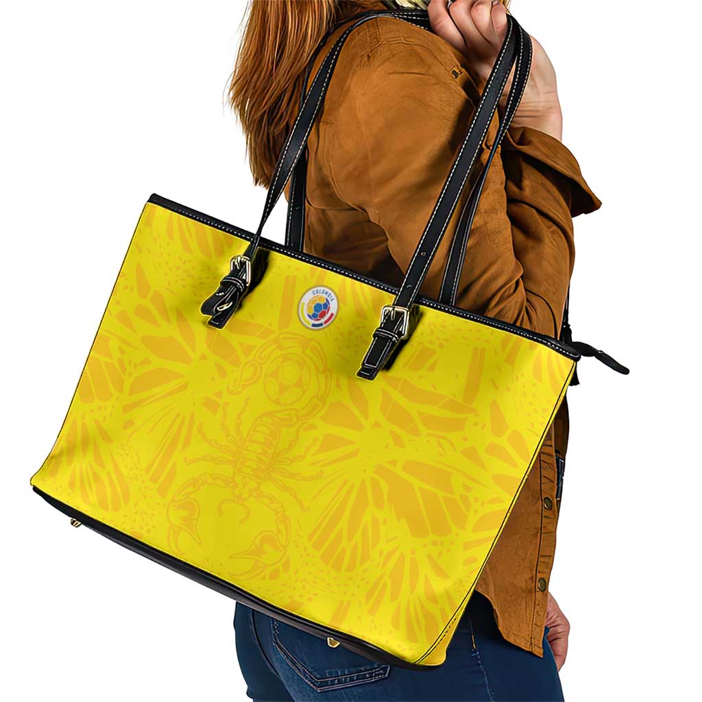 Colombia Rene Higuita Scorpion Kick Leather Tote Bag Home Retro 1995 Goalkeeper Legend - Wonder Print Shop