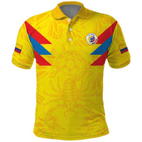 Colombia Rene Higuita Scorpion Kick Polo Shirt Home Retro 1995 Goalkeeper Legend - Wonder Print Shop