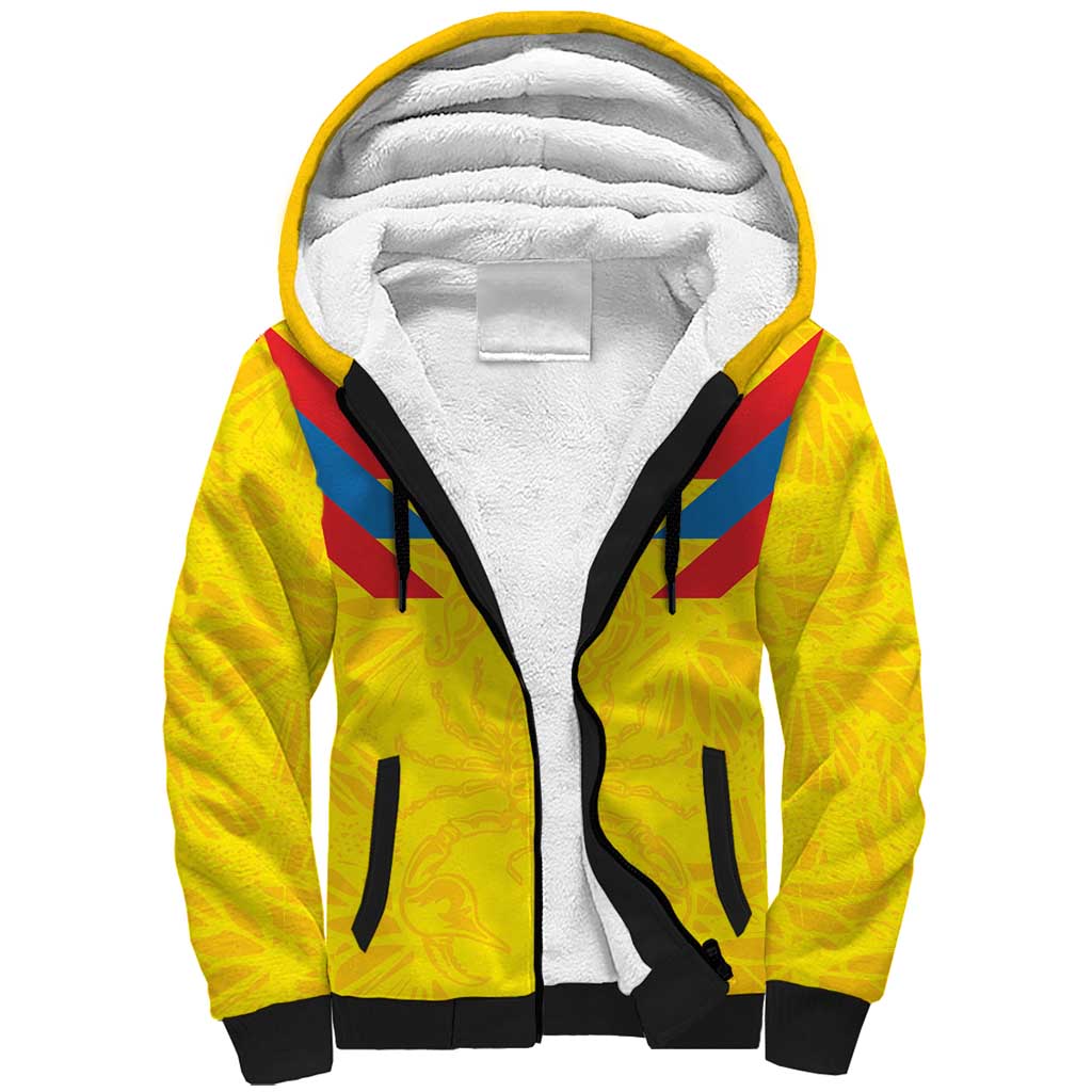 Colombia Rene Higuita Scorpion Kick Sherpa Hoodie Home Retro 1995 Goalkeeper Legend - Wonder Print Shop