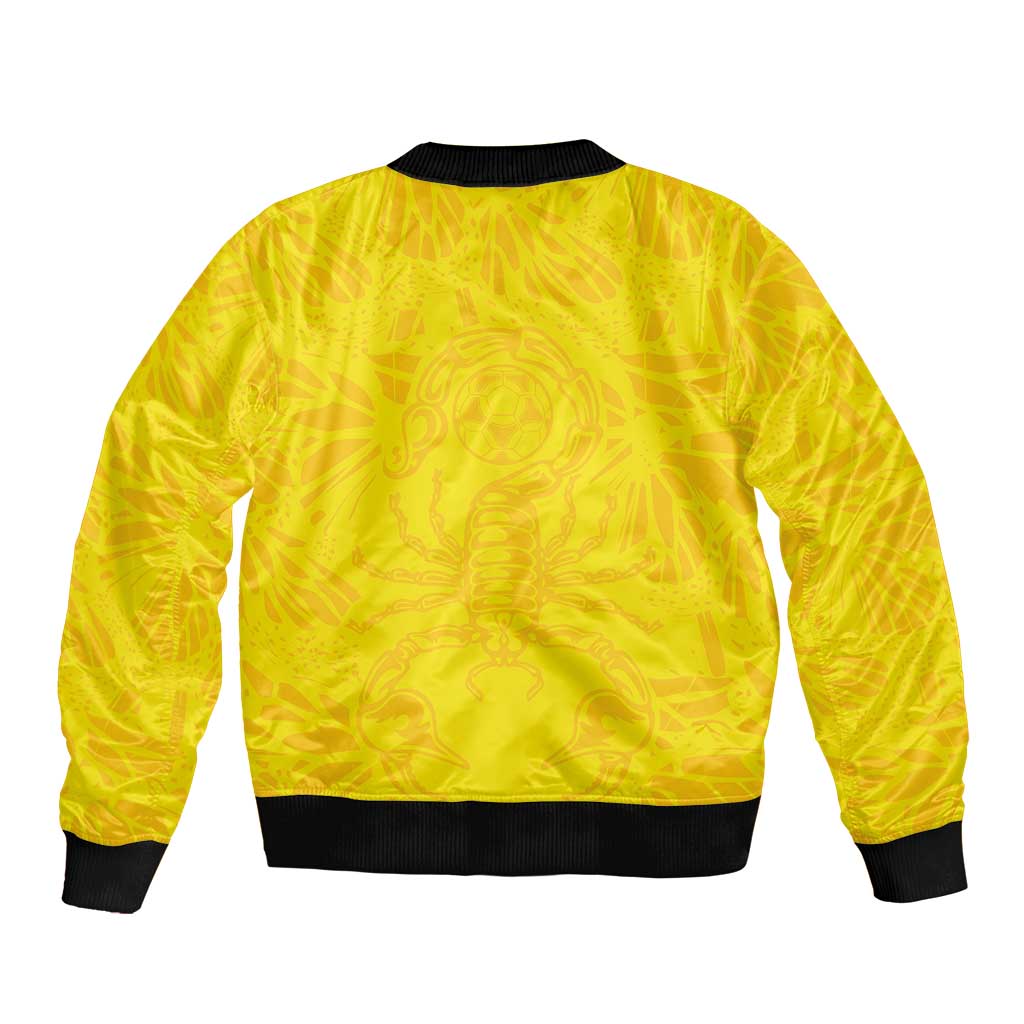 Colombia Rene Higuita Scorpion Kick Sleeve Zip Bomber Jacket Home Retro 1995 Goalkeeper Legend - Wonder Print Shop