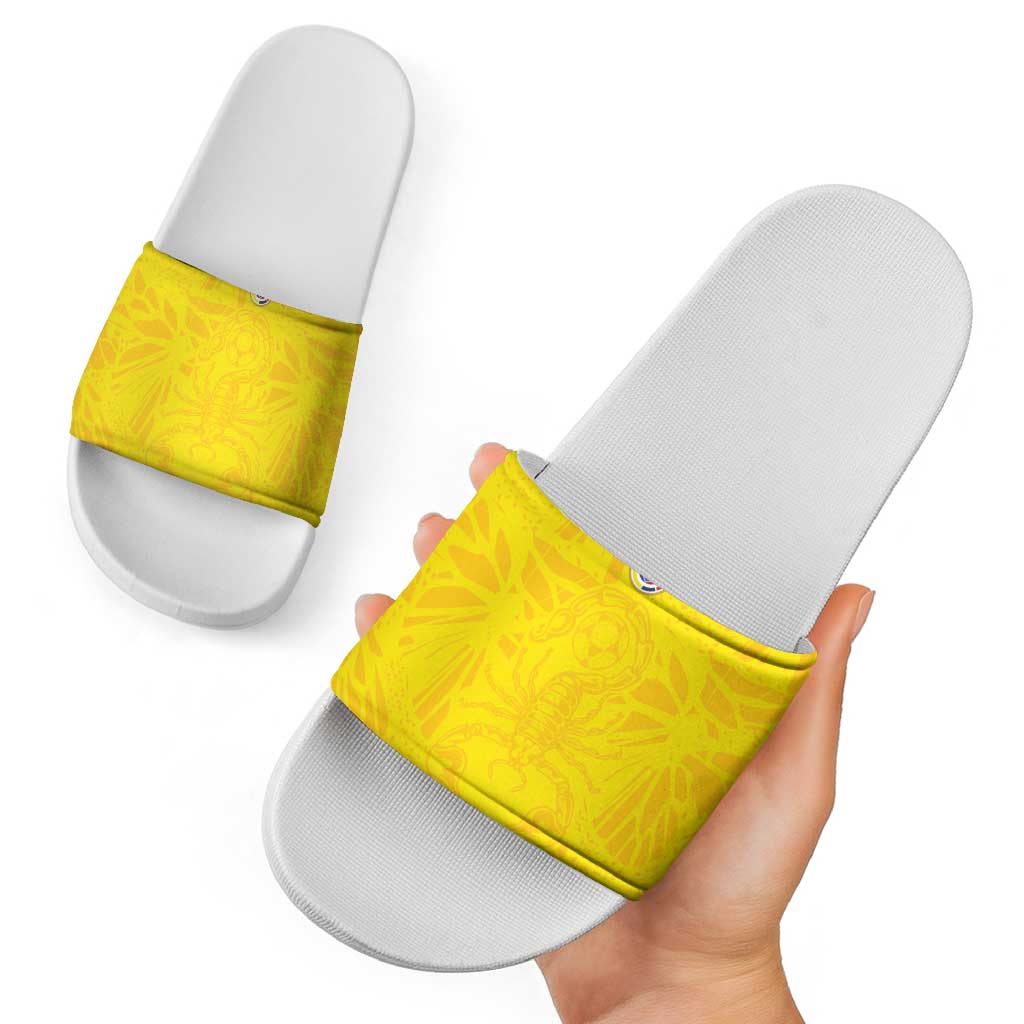 Colombia Rene Higuita Scorpion Kick Slide Sandals Home Retro 1995 Goalkeeper Legend - Wonder Print Shop