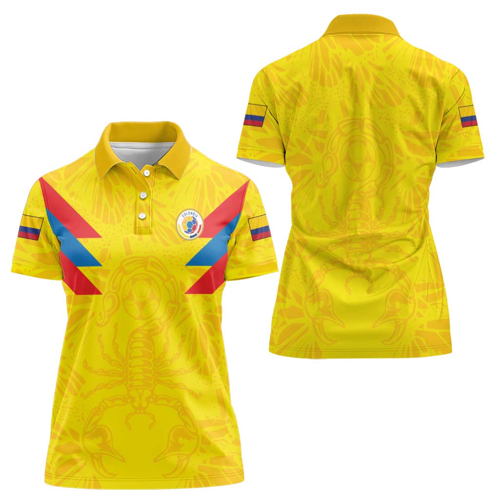Colombia Rene Higuita Scorpion Kick Women Polo Shirt Home Retro 1995 Goalkeeper Legend - Wonder Print Shop