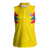 Colombia Rene Higuita Scorpion Kick Women Sleeveless Polo Shirt Home Retro 1995 Goalkeeper Legend - Wonder Print Shop