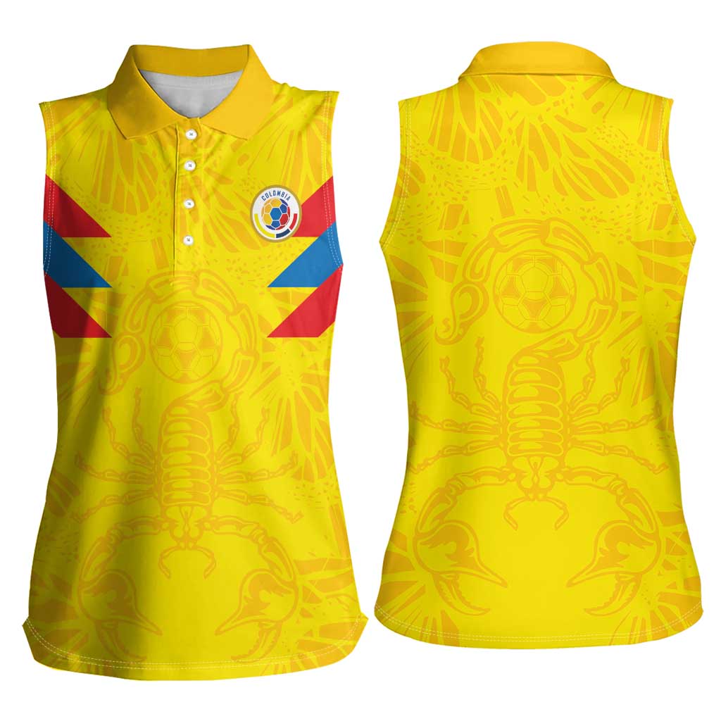 Colombia Rene Higuita Scorpion Kick Women Sleeveless Polo Shirt Home Retro 1995 Goalkeeper Legend - Wonder Print Shop