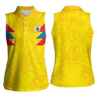 Colombia Rene Higuita Scorpion Kick Women Sleeveless Polo Shirt Home Retro 1995 Goalkeeper Legend - Wonder Print Shop