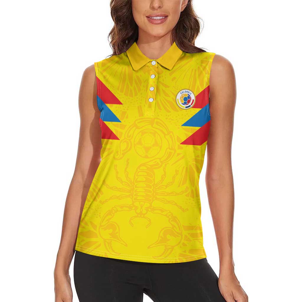 Colombia Rene Higuita Scorpion Kick Women Sleeveless Polo Shirt Home Retro 1995 Goalkeeper Legend - Wonder Print Shop