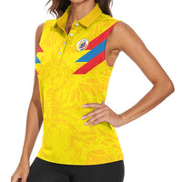 Colombia Rene Higuita Scorpion Kick Women Sleeveless Polo Shirt Home Retro 1995 Goalkeeper Legend - Wonder Print Shop