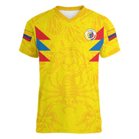 Colombia Rene Higuita Scorpion Kick Women V-Neck T-Shirt Home Retro 1995 Goalkeeper Legend - Wonder Print Shop