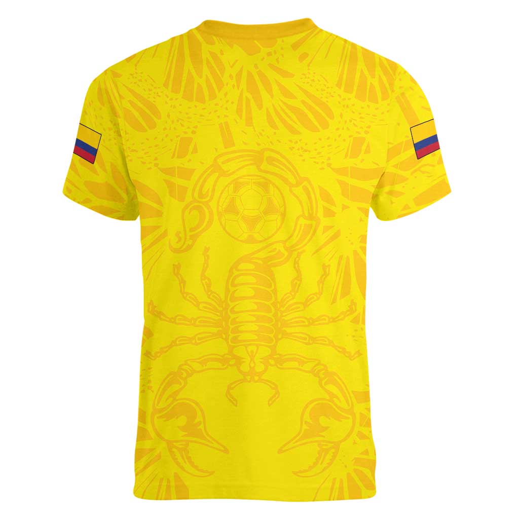 Colombia Rene Higuita Scorpion Kick Women V-Neck T-Shirt Home Retro 1995 Goalkeeper Legend - Wonder Print Shop