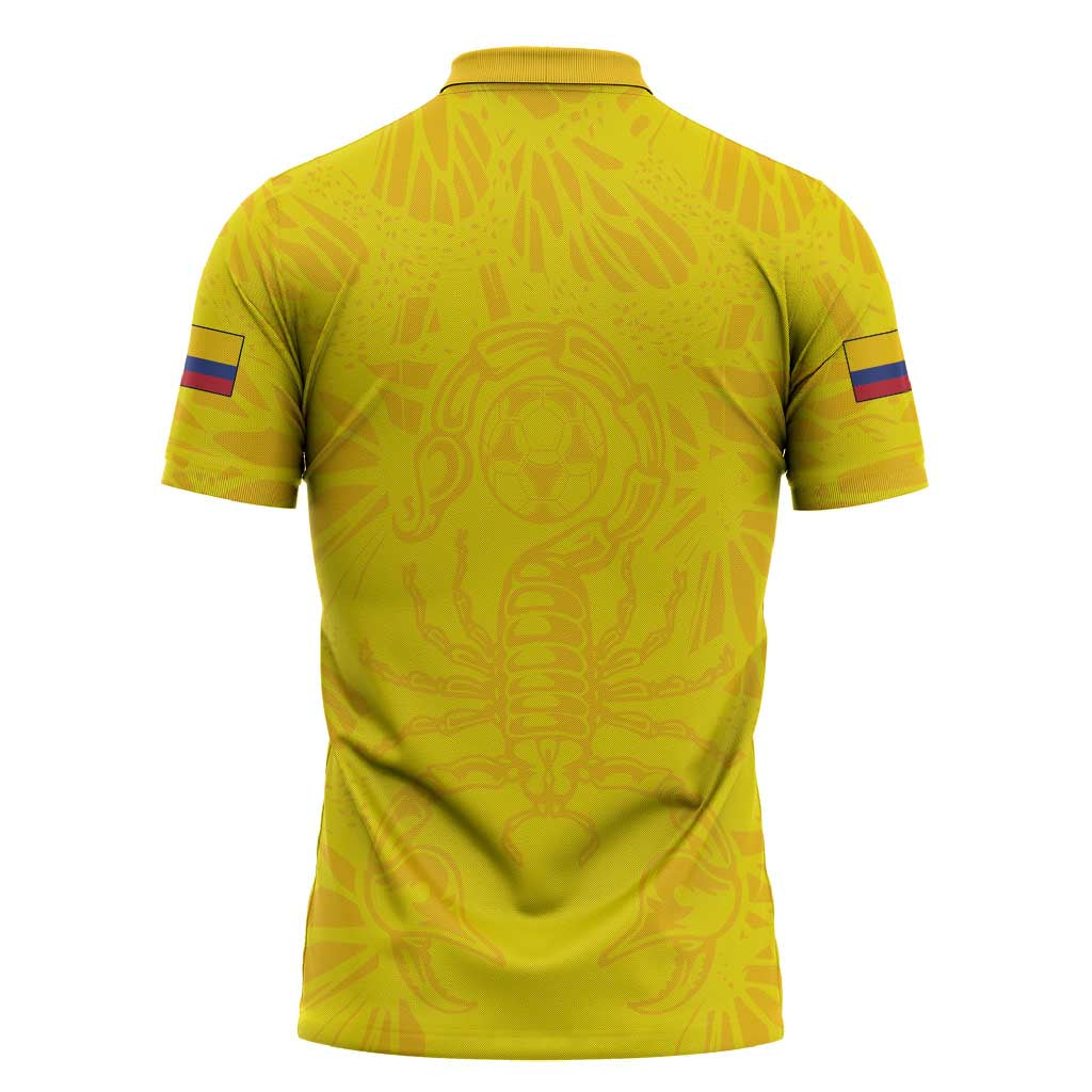 Colombia Rene Higuita Scorpion Kick Zipper Polo Shirt Home Retro 1995 Goalkeeper Legend - Wonder Print Shop