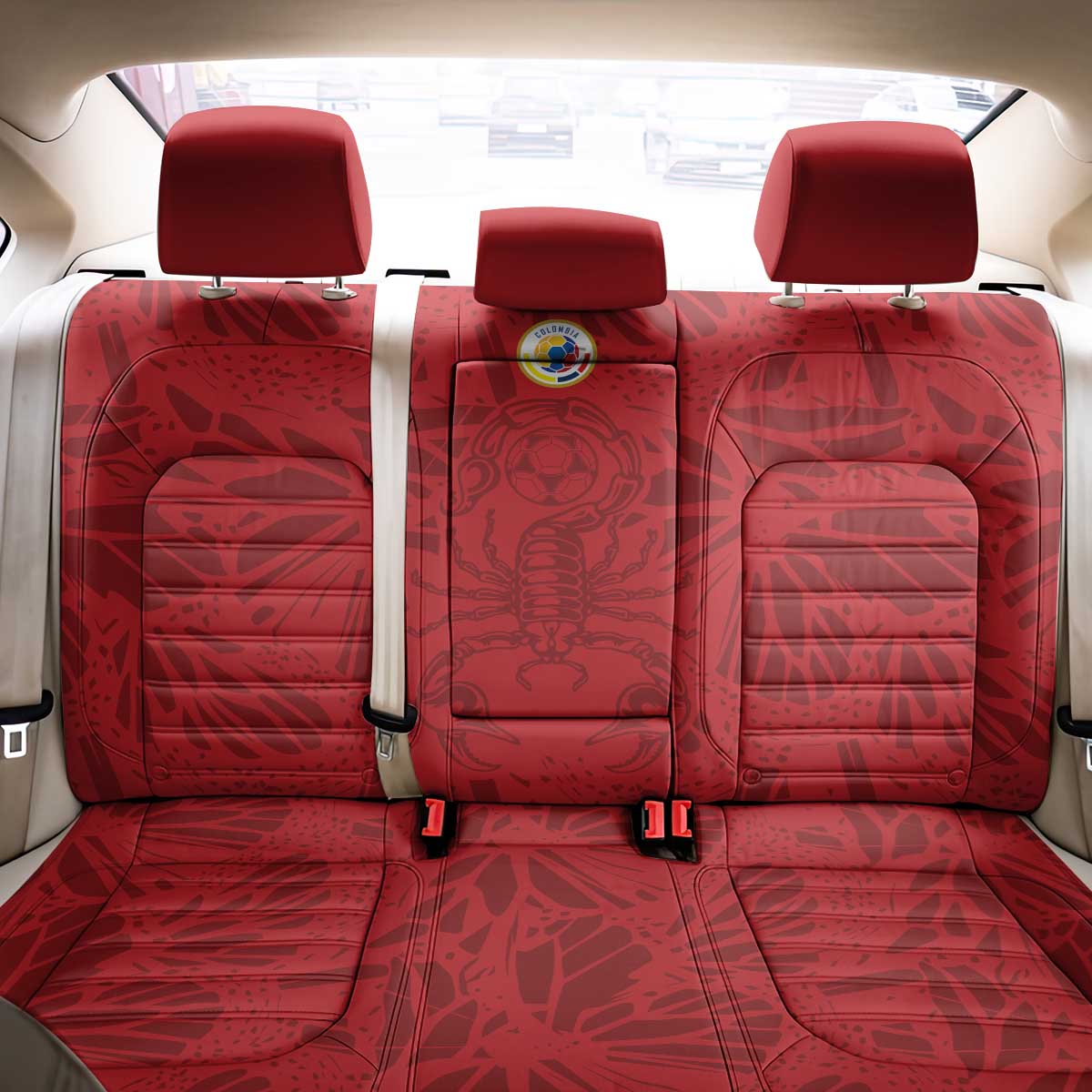 Colombia Rene Higuita Scorpion Kick Back Car Seat Cover Away Retro 1995 Goalkeeper Legend - Wonder Print Shop