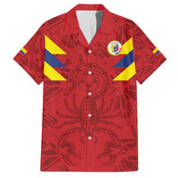 Colombia Rene Higuita Scorpion Kick Family Matching Off The Shoulder Long Sleeve Dress and Hawaiian Shirt Away Retro 1995 Goalkeeper Legend - Wonder Print Shop