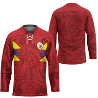 Colombia Rene Higuita Scorpion Kick Hockey Jersey Away Retro 1995 Goalkeeper Legend - Wonder Print Shop