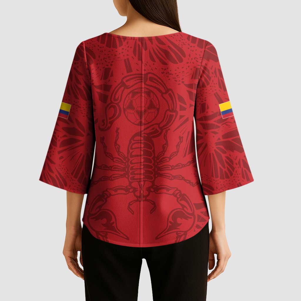 Colombia Rene Higuita Scorpion Kick Kimono Sleeve Blouse Away Retro 1995 Goalkeeper Legend - Wonder Print Shop