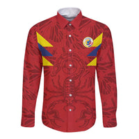 Colombia Rene Higuita Scorpion Kick Long Sleeve Button Shirt Away Retro 1995 Goalkeeper Legend - Wonder Print Shop
