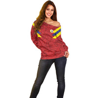 Colombia Rene Higuita Scorpion Kick Off Shoulder Sweater Away Retro 1995 Goalkeeper Legend - Wonder Print Shop