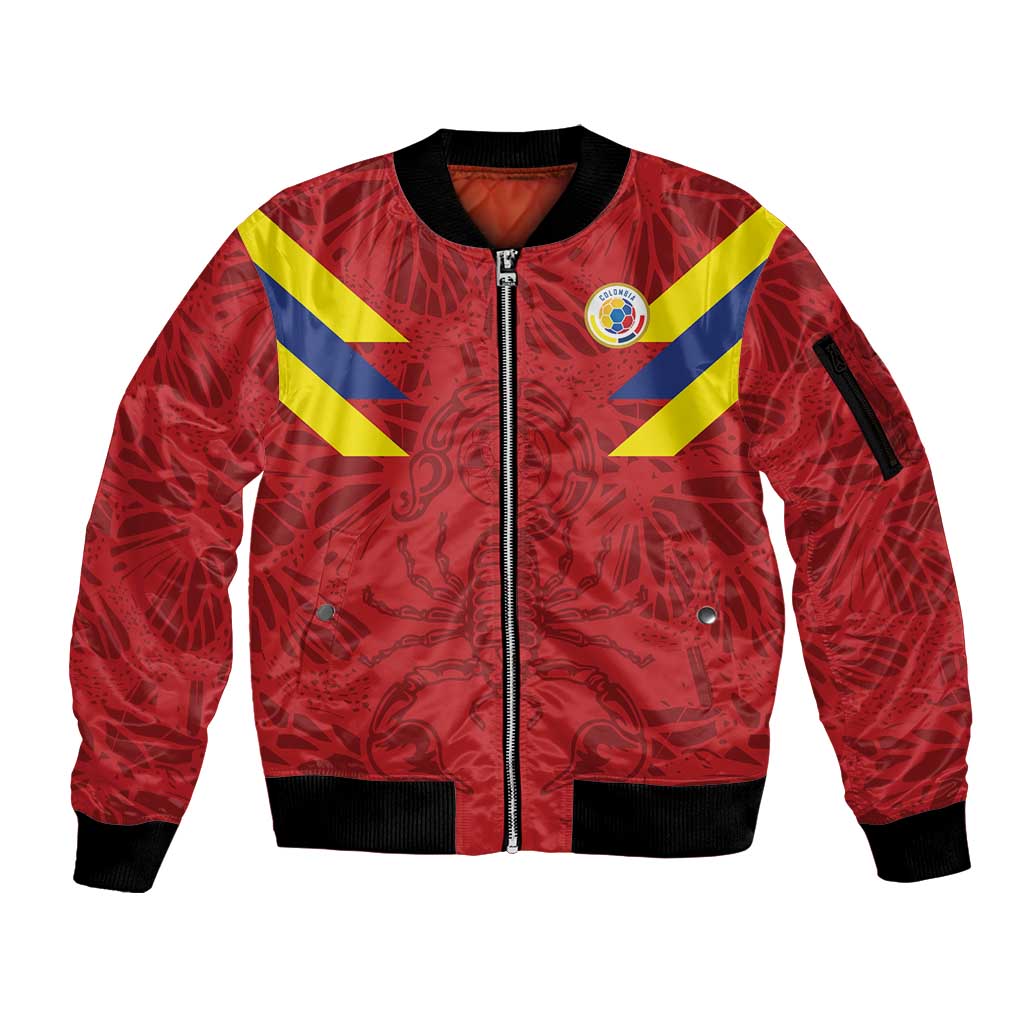 Colombia Rene Higuita Scorpion Kick Sleeve Zip Bomber Jacket Away Retro 1995 Goalkeeper Legend - Wonder Print Shop