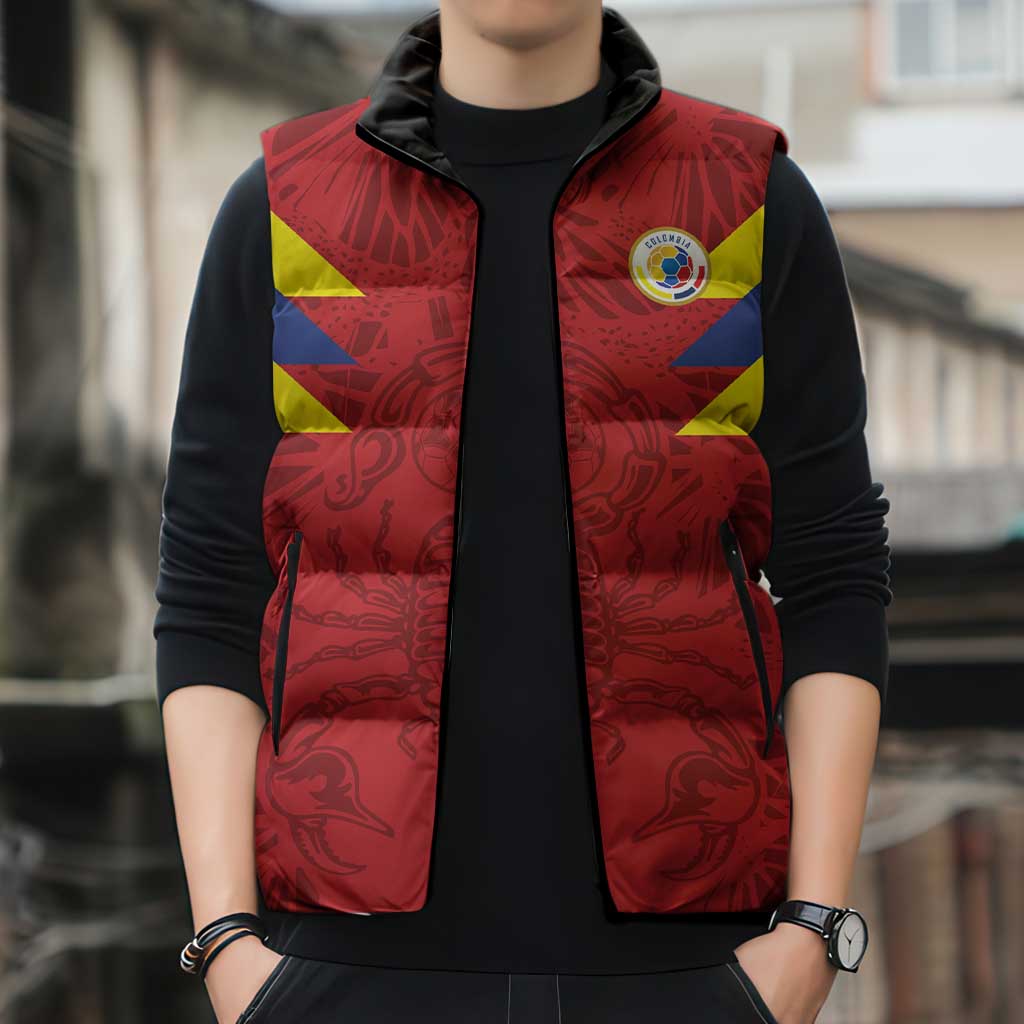 Colombia Rene Higuita Scorpion Kick Sleeveless Puffer Jacket Away Retro 1995 Goalkeeper Legend - Wonder Print Shop
