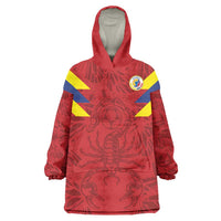 Colombia Rene Higuita Scorpion Kick Wearable Blanket Hoodie Away Retro 1995 Goalkeeper Legend - Wonder Print Shop