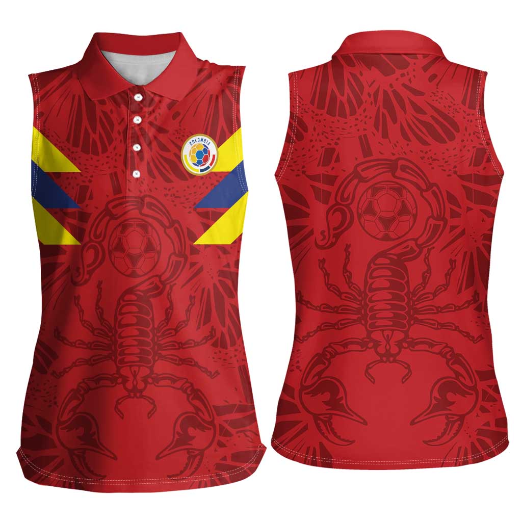 Colombia Rene Higuita Scorpion Kick Women Sleeveless Polo Shirt Away Retro 1995 Goalkeeper Legend - Wonder Print Shop