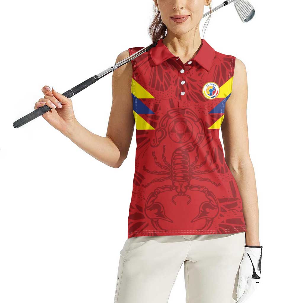 Colombia Rene Higuita Scorpion Kick Women Sleeveless Polo Shirt Away Retro 1995 Goalkeeper Legend - Wonder Print Shop