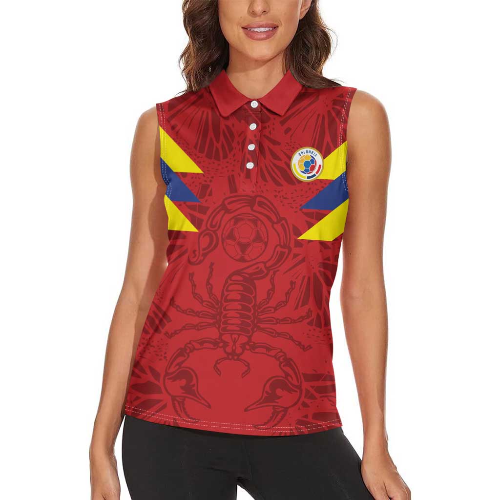 Colombia Rene Higuita Scorpion Kick Women Sleeveless Polo Shirt Away Retro 1995 Goalkeeper Legend - Wonder Print Shop