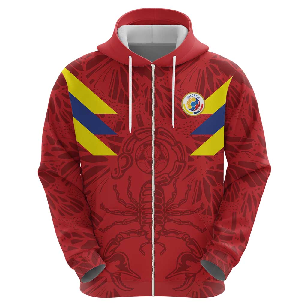 Colombia Rene Higuita Scorpion Kick Zip Hoodie Away Retro 1995 Goalkeeper Legend - Wonder Print Shop