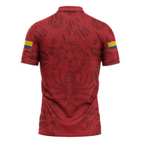 Colombia Rene Higuita Scorpion Kick Zipper Polo Shirt Away Retro 1995 Goalkeeper Legend - Wonder Print Shop