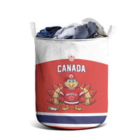 Canada Ice Hockey Laundry Basket Maple Leaf Turkey Mascot