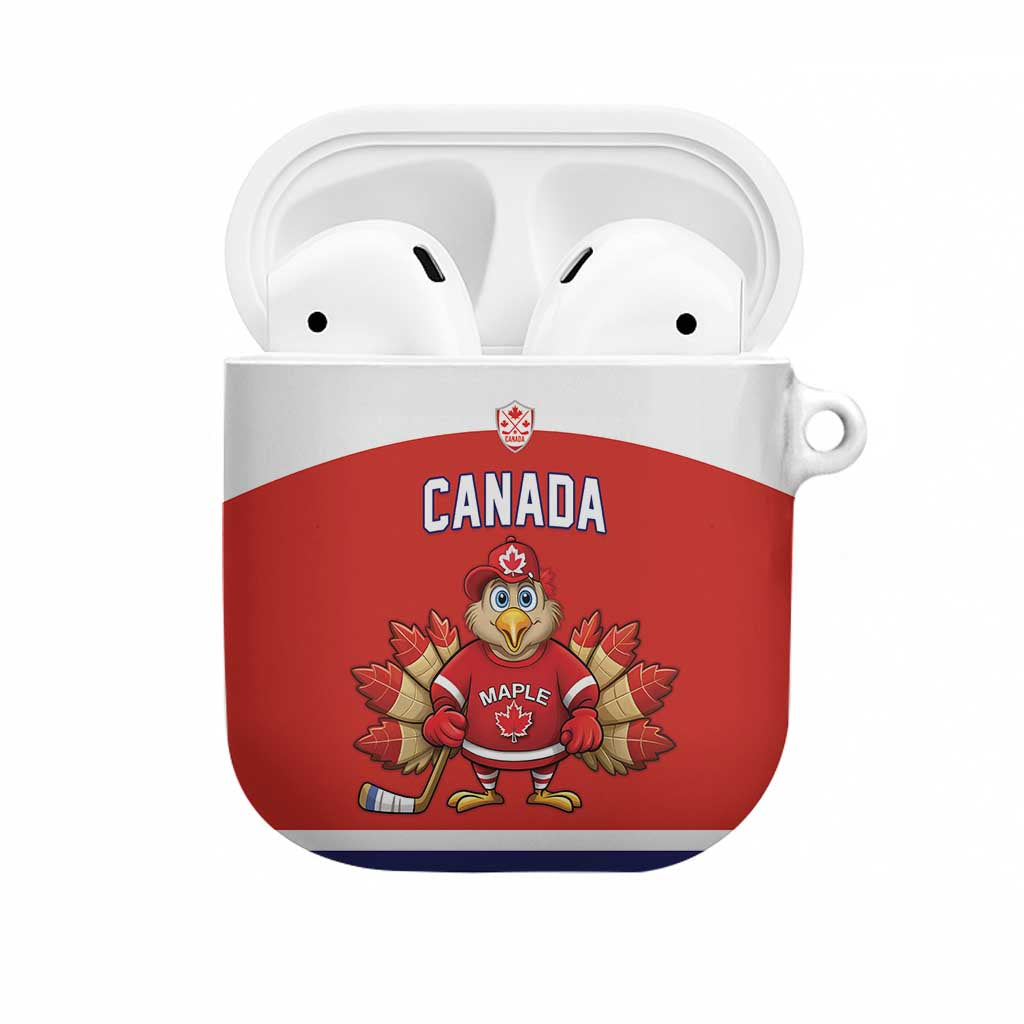 Canada Ice Hockey AirPods Case Maple Leaf Turkey Mascot