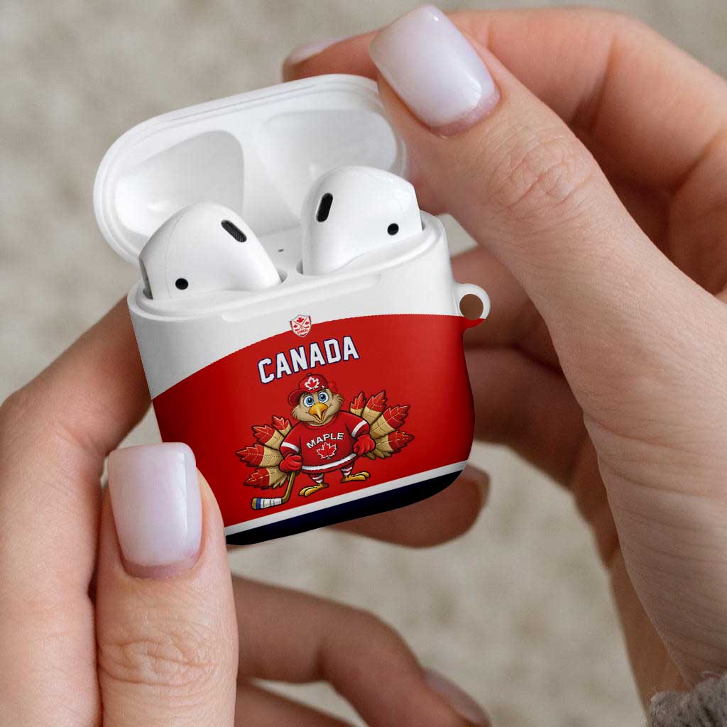 Canada Ice Hockey AirPods Case Maple Leaf Turkey Mascot