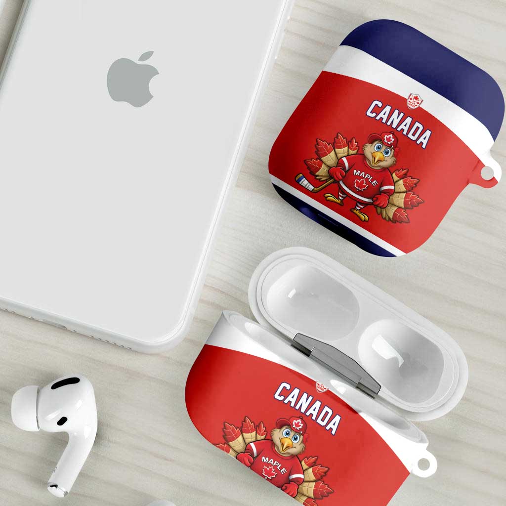 Canada Ice Hockey AirPods Case Maple Leaf Turkey Mascot