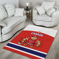 Canada Ice Hockey Area Rug Maple Leaf Turkey Mascot