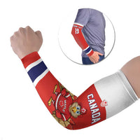Canada Ice Hockey Custom Arm Sleeves Maple Leaf Turkey Mascot