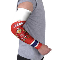 Canada Ice Hockey Custom Arm Sleeves Maple Leaf Turkey Mascot