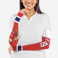 Canada Ice Hockey Custom Arm Sleeves Maple Leaf Turkey Mascot