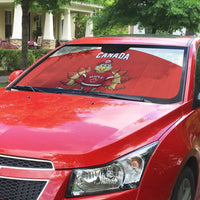 Canada Ice Hockey Auto Sun Shade Maple Leaf Turkey Mascot