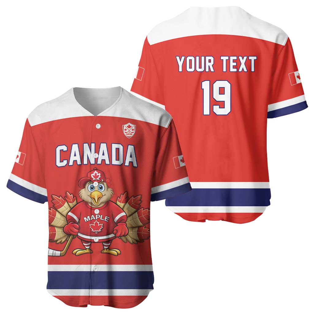 Canada Ice Hockey Custom Baseball Jersey Maple Leaf Turkey Mascot