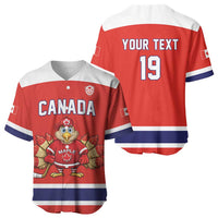 Canada Ice Hockey Custom Baseball Jersey Maple Leaf Turkey Mascot