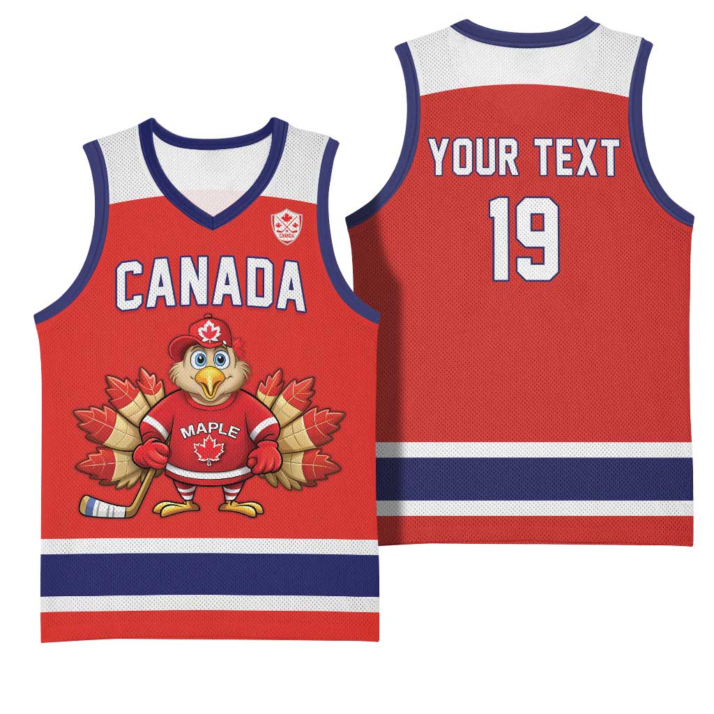 Canada Ice Hockey Custom Basketball Jersey Maple Leaf Turkey Mascot