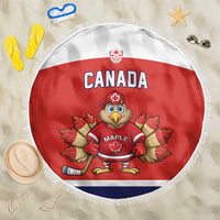 Canada Ice Hockey Beach Blanket Maple Leaf Turkey Mascot