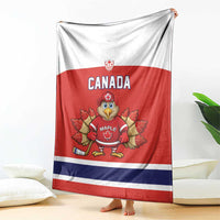 Canada Ice Hockey Blanket Maple Leaf Turkey Mascot