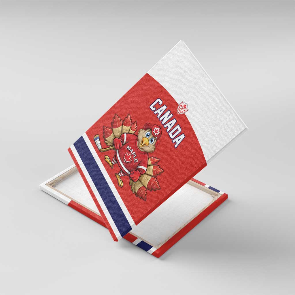 Canada Ice Hockey Canvas Wall Art Maple Leaf Turkey Mascot