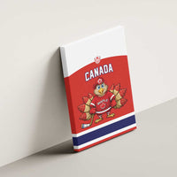 Canada Ice Hockey Canvas Wall Art Maple Leaf Turkey Mascot
